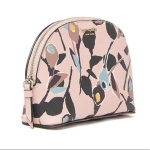 NWT Kate Spade Floral Cosmetic Rose Make Up Bag